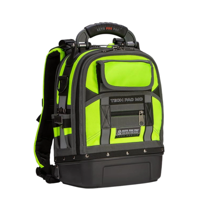Rucsac profesional compact pentru scule TECH PAC MC - Ediția Galben Hi-Viz