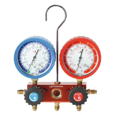 Ajutor pentru instalator 2 căi R410A-R32 Standard Manifold Rothenberger