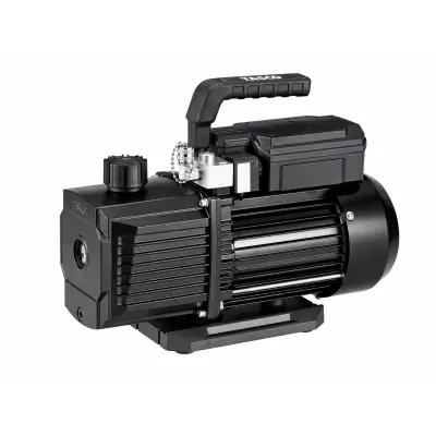 Pompă de vid TASCO TA150XK-EXP în două trepte, cu electrovalvă antiretur ulei, debit 151 l/min