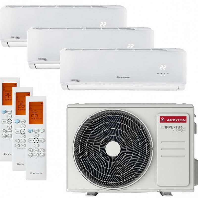 ARISTON ALYS– SISTEM AER CONDITIONAT PENTRU 3 INCAPERI – 1 x 9000  + 2 x 12000 BTU