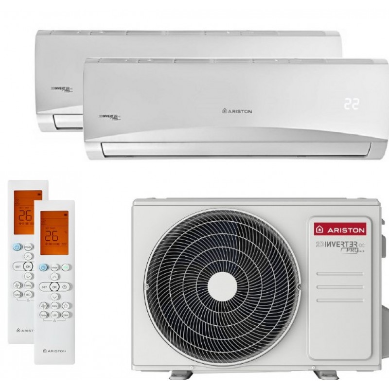 ARISTON PRIOS – SISTEM AER CONDITIONAT PENTRU 2 INCAPERI – 1x9000+1x12000BTU