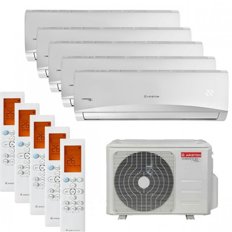 ARISTON PRIOS– SISTEM AER CONDITIONAT PENTRU 5 INCAPERI – 3x12000+2x9000 BTU