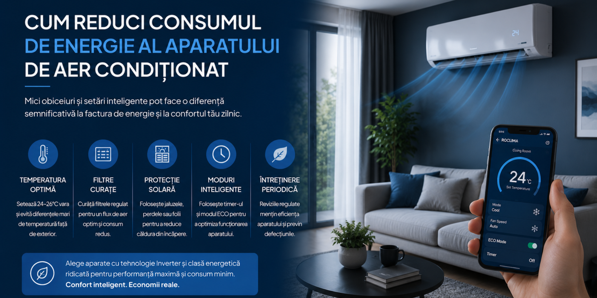Cum reduci consumul de energie al aparatului de aer conditionat