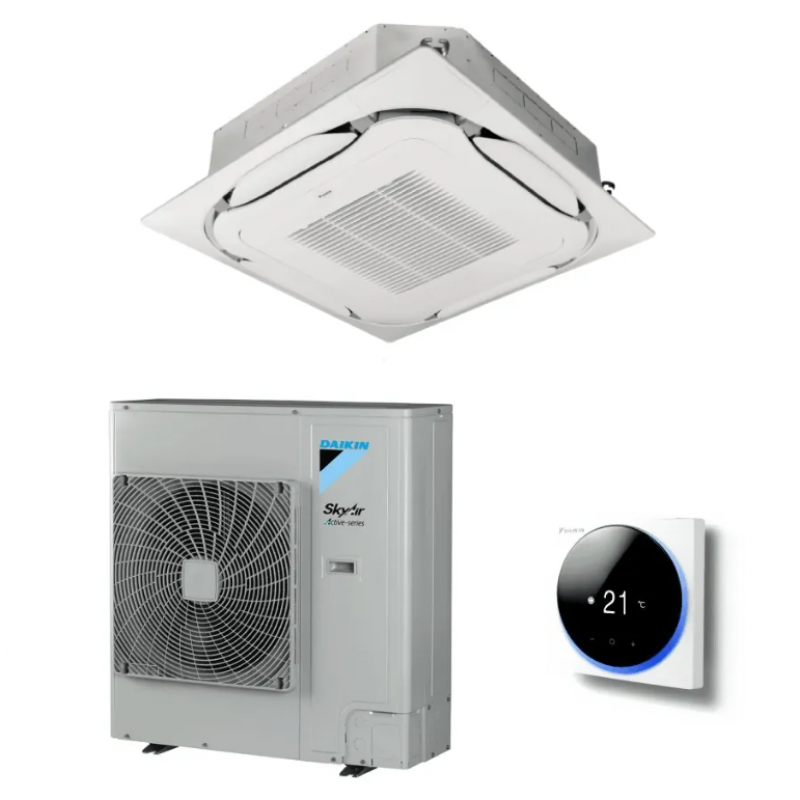 Aparat de aer conditionat tip caseta Daikin SkyAir Active-series Bluevolution FCAG100B-AZAS100MV Inverter 32000 BTU - Include Madoka