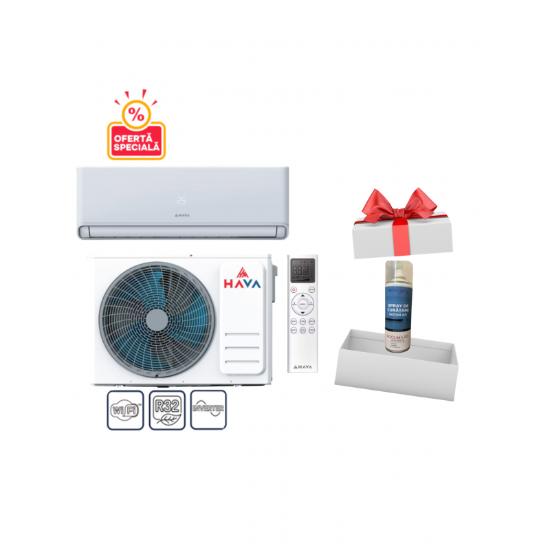 Aparat de Aer conditionat Hava Smart Plus 12000BTU-HMI-12SP+HME-12SP (K1) + Spray Cadou