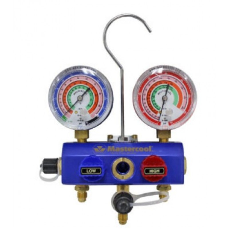 Mastercool R410A, R22, R404A COLECTOR DE ALUMINIU CU 2-3 CĂI NUMAI CU MANOMETRI DE 2 1/2″