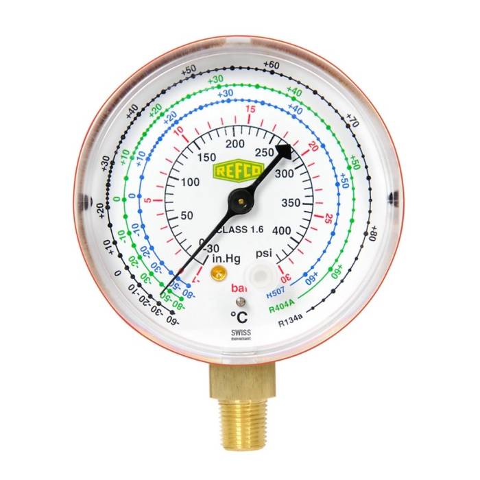 Manometru tip Bourdon Ø68mm M2-500-DS-R134a