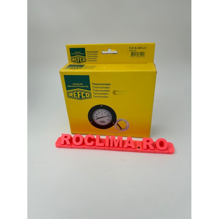 Termometru ø 100 mm, -40° până la +40° C, cu tub capilar 1,5 m