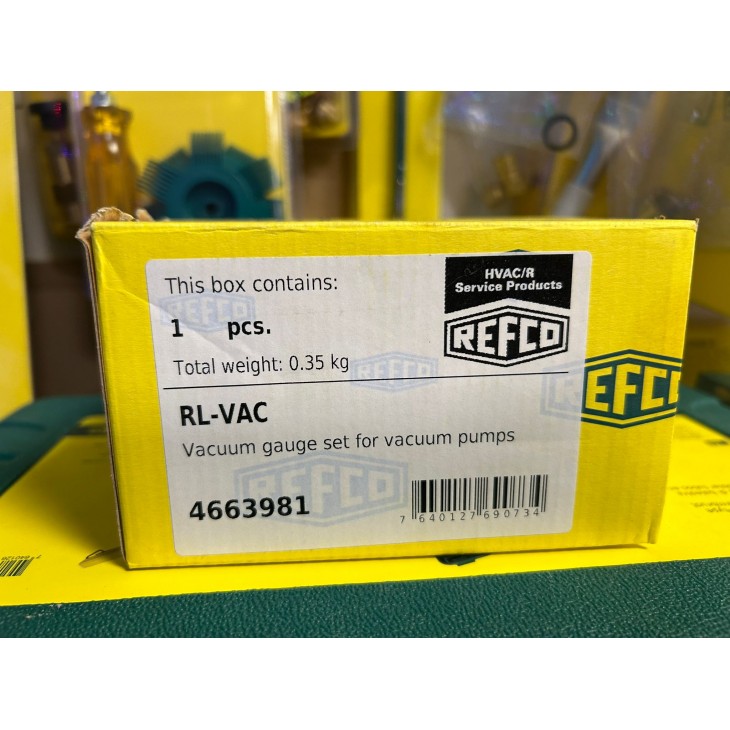 Set vacuometru 1/4" SAE cu robinet cu bila pentru pompe de vid