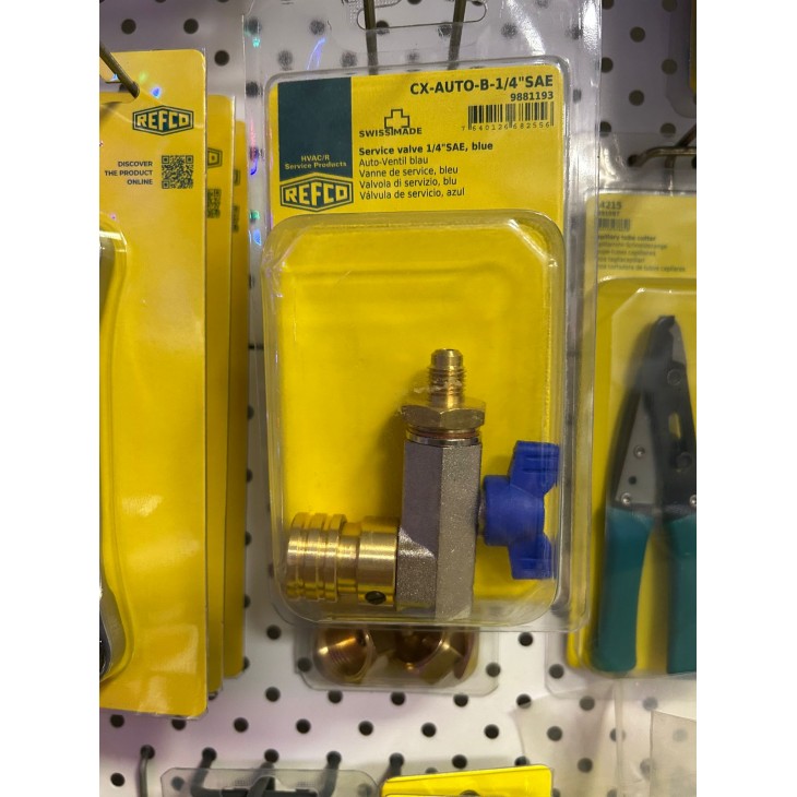 Supapă de serviciu 1/4" SAE, albastru