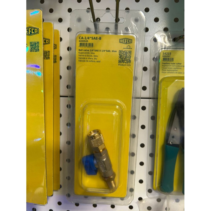 Supapă cu bilă 1/4" SAE X 1/4" SAE, albastru