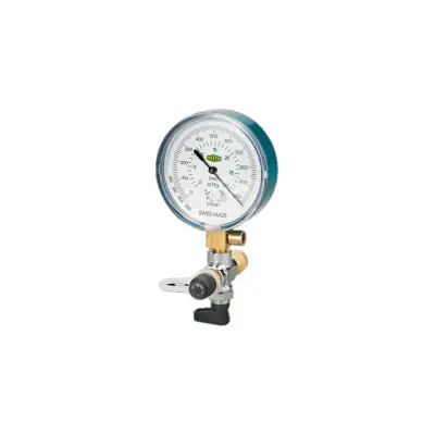Set vacuometru 1/4" SAE cu robinet cu bila pentru pompe de vid