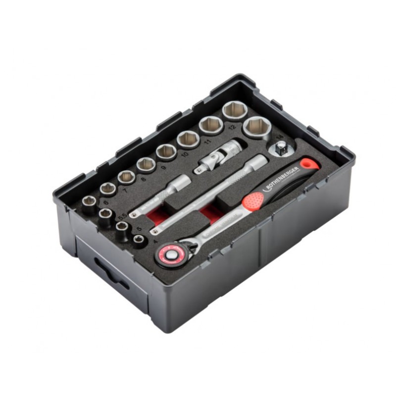 Set de 17 piese cu 6 mufe cu muchii 1/4", ROBOX