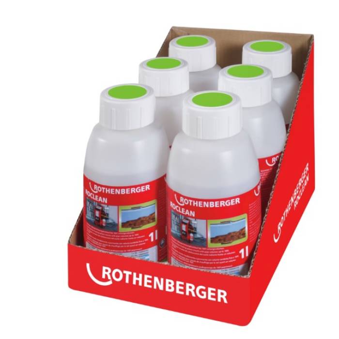 Rothenberger Pachet de 6 produse chimice de curățare ROPULS pentru încălzire prin pardoseală