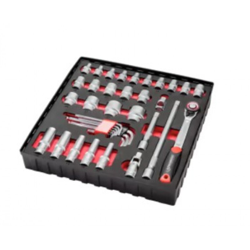 Set de 38 de piese pentru chei cu soclu si chei hexagonale 1/2"