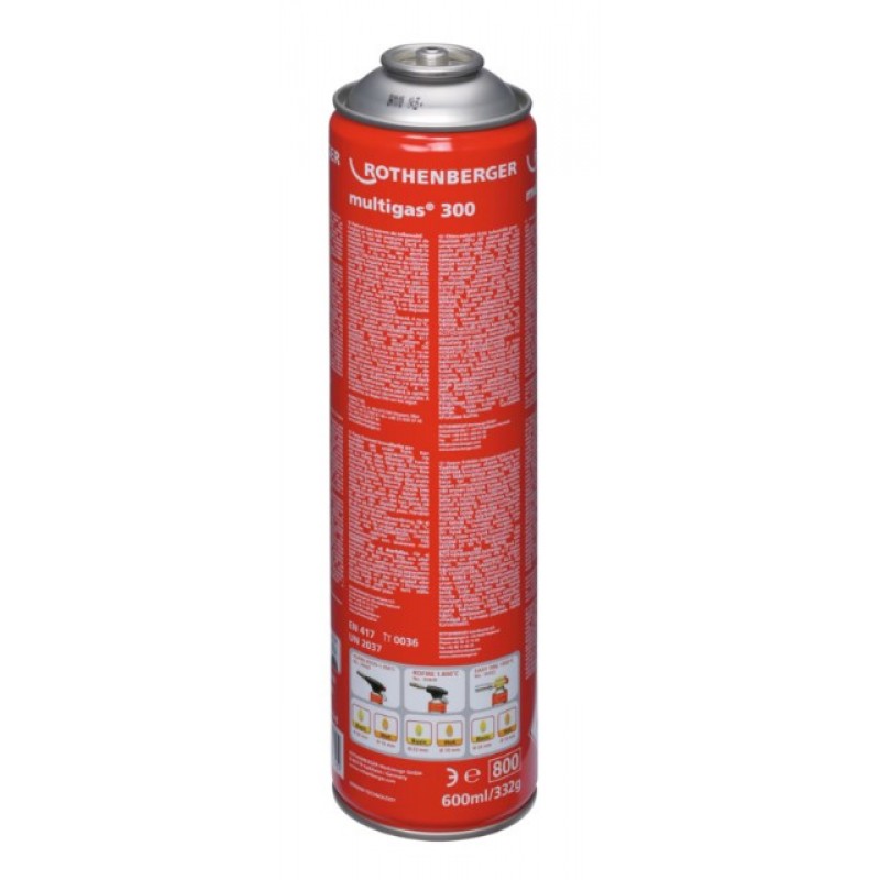 Rothenberger Multigas 300 Gas Cartridge, 7/16" EU, versiunea B