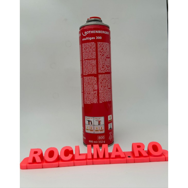 Rothenberger Multigas 300 Gas Cartridge, 7/16" EU, versiunea B