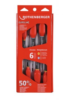 Rothenberger EUROLINE Set 6 surubelnite drepte/cruce tip PH