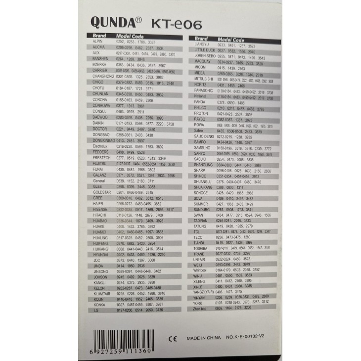 Telecomanda Universala AC KT-e06