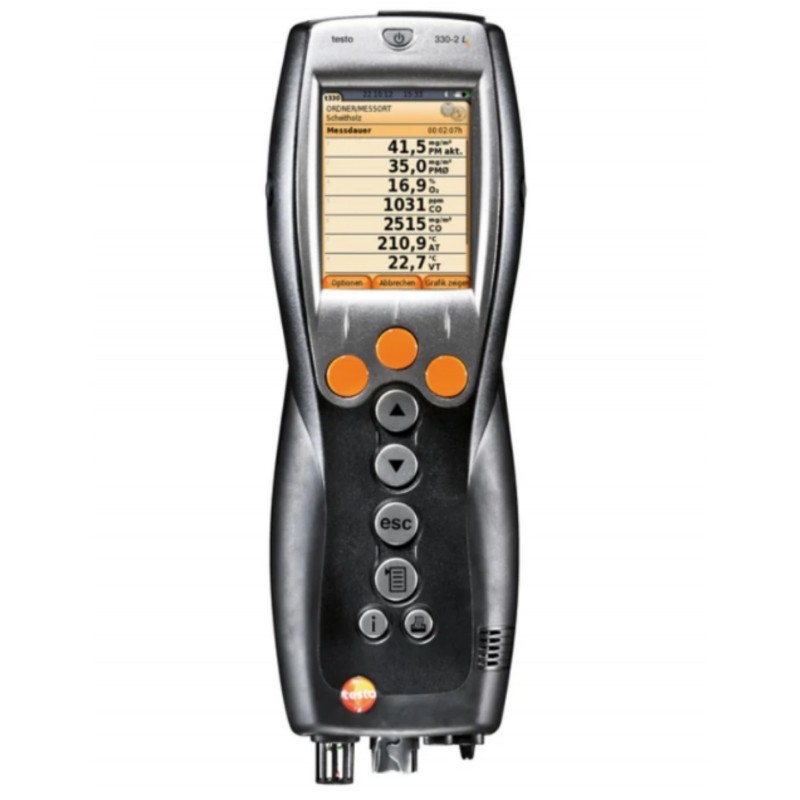 testo 330-1 LL - Analizor de gaze de ardere cu 3 senzori longlife și accesorii