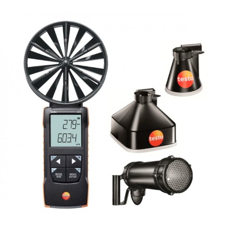 Anemometru cu elice și pâlnii de măsurare testo 417 set 2