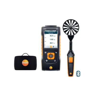 Set cu sondă pentru viteza aerului cu elice de 100 mm cu BT