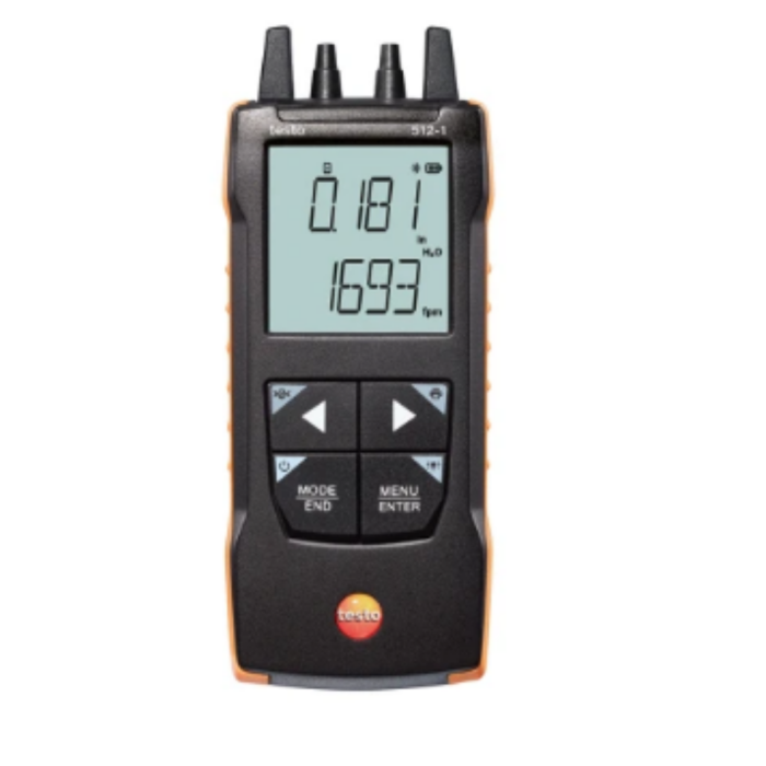 Testo 512-1 - Instrument digital de măsurare a presiunii diferențiale cu conexiune la aplicație