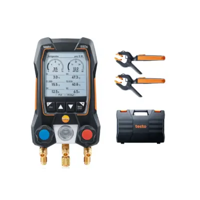 Testo 550s Set Smart - Manifold digital inteligent cu sonde de temperatură wireless