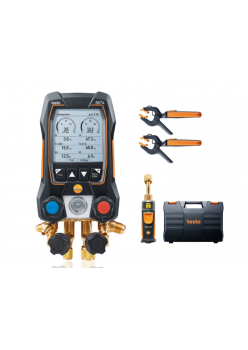 Testo 557s Set Vacuum - Manifold digital inteligent cu sonde wireless de vacuum și de temperatură tip clește