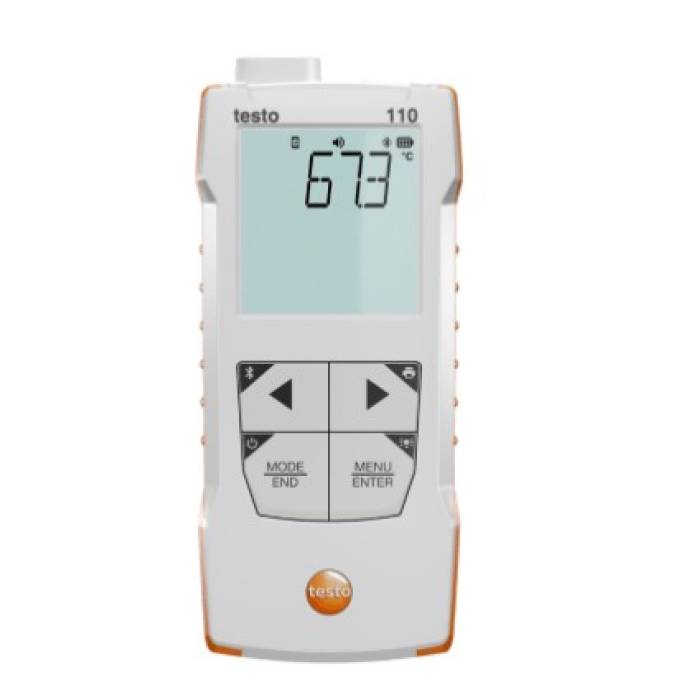 Testo 110 alimentar - Instrument universal de măsurare a temperaturii cu conexiune la aplicație