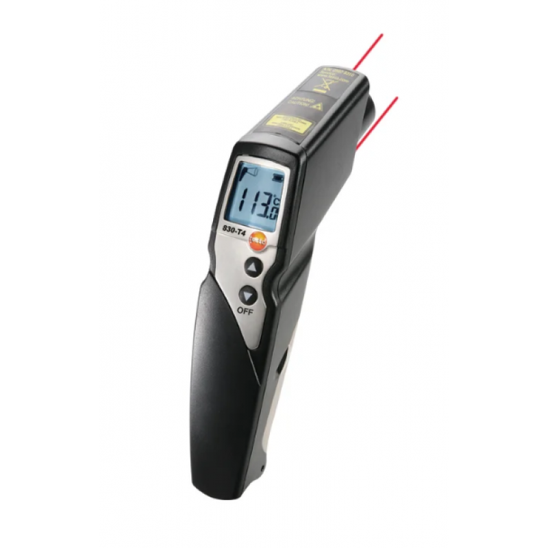 Testo 830-T4 - Termometru infraroşu cu 2 fascicule laser (sistem optic de 30:1)