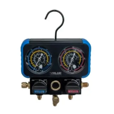 Value  Manometru dublu Freon R32,R407C, R410A, R134a, Value VRM2-B-0801