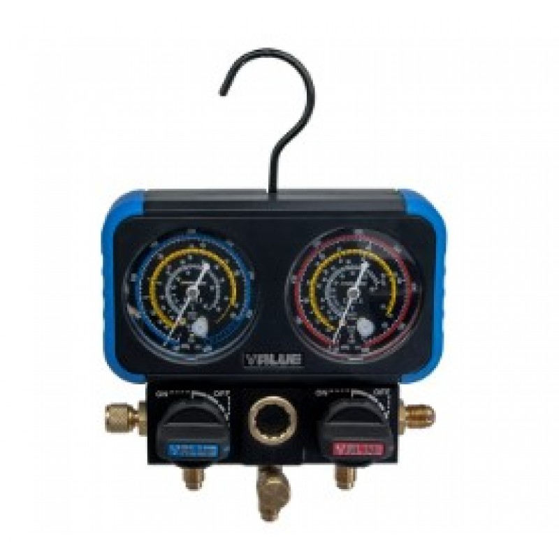 Value  Manometru dublu Freon R32,R407C, R410A, R134a, Value VRM2-B-0801